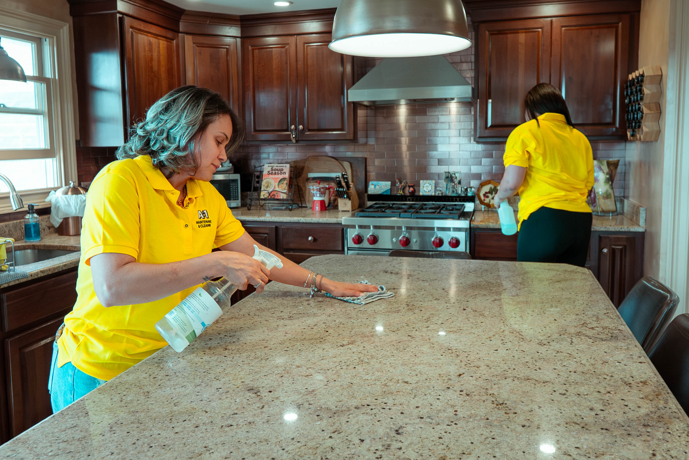 A-1 Cleaning detailed kitchen hood and backsplash cleaning